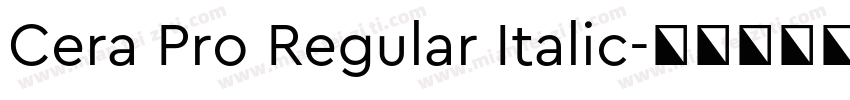 Cera Pro Regular Italic字体转换